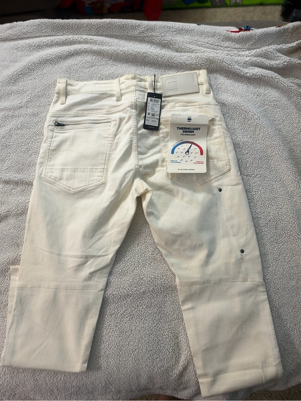 G-Star RAW Thermojust Denim Jeans — White — Size 32/30 — NWT